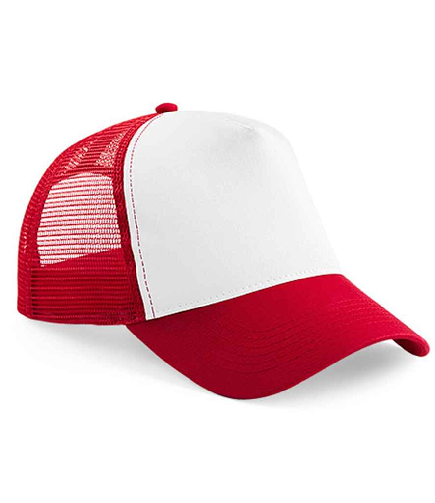 Beechfield Snapback Trucker Cap - Classic Red/White