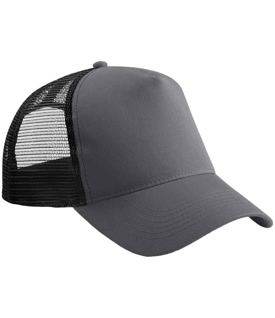 Beechfield Snapback Trucker Cap - Graphite Grey/Black