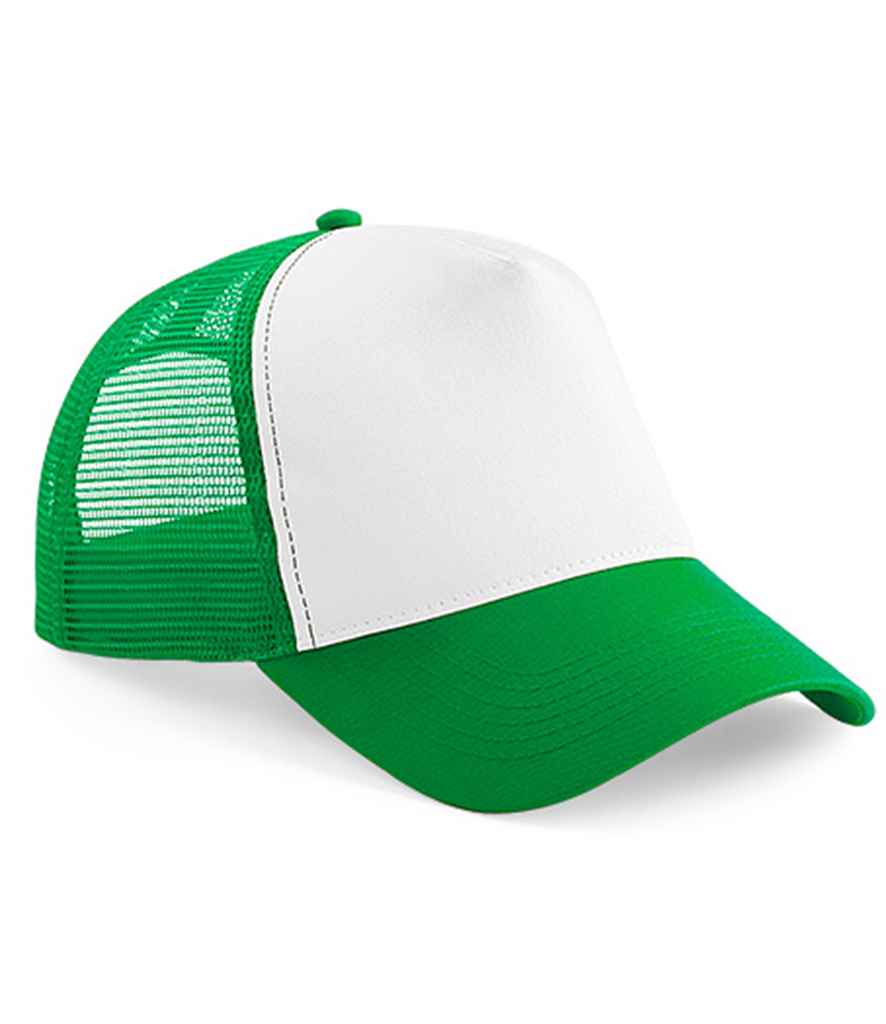 Beechfield Snapback Trucker Cap - Pure Green/White