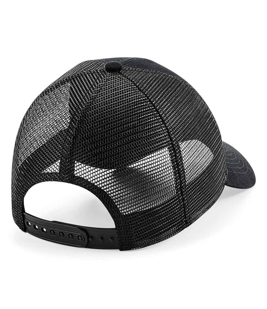 Beechfield Patch Snapback Trucker Cap - Black