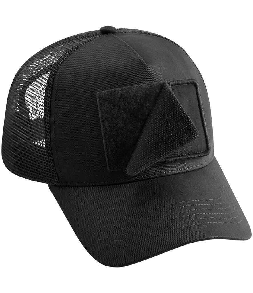Beechfield Patch Snapback Trucker Cap - Black
