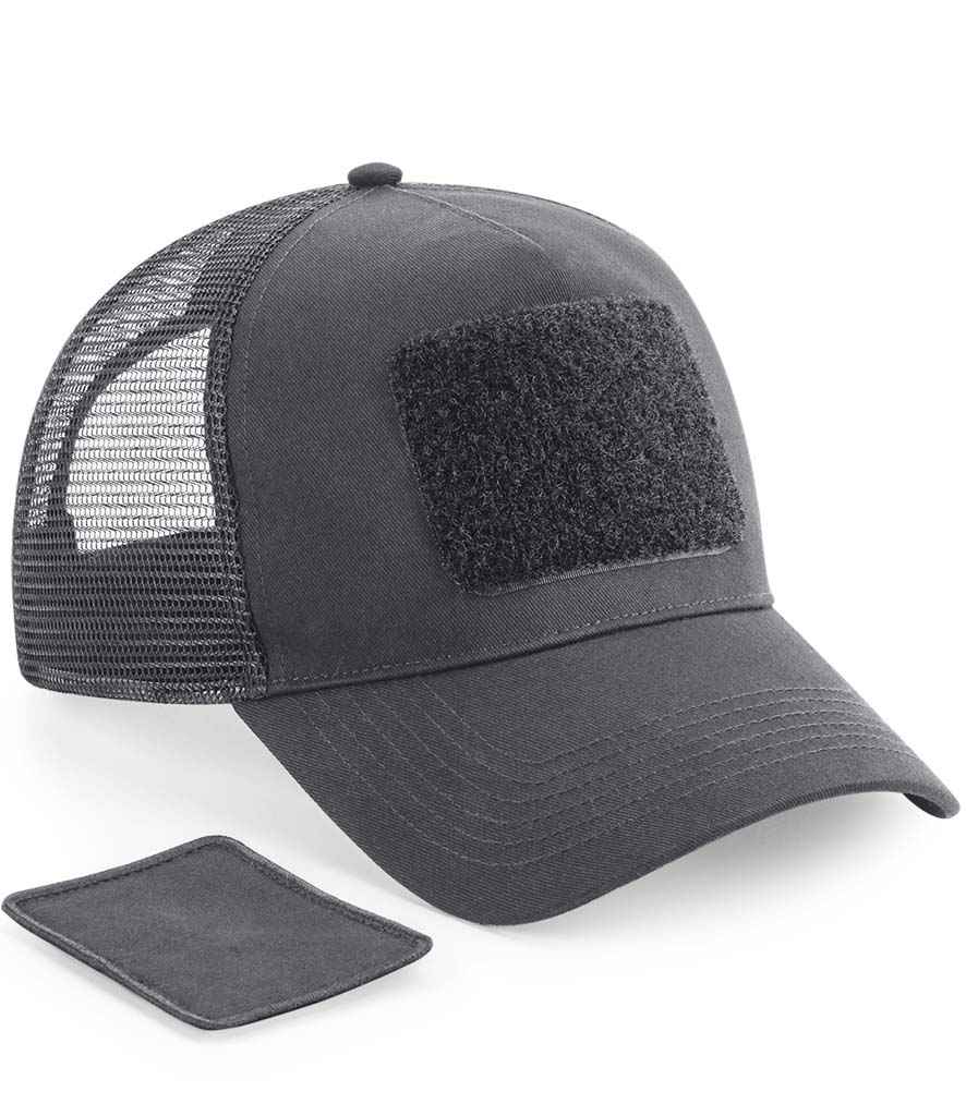 Beechfield Patch Snapback Trucker Cap - Graphite Grey