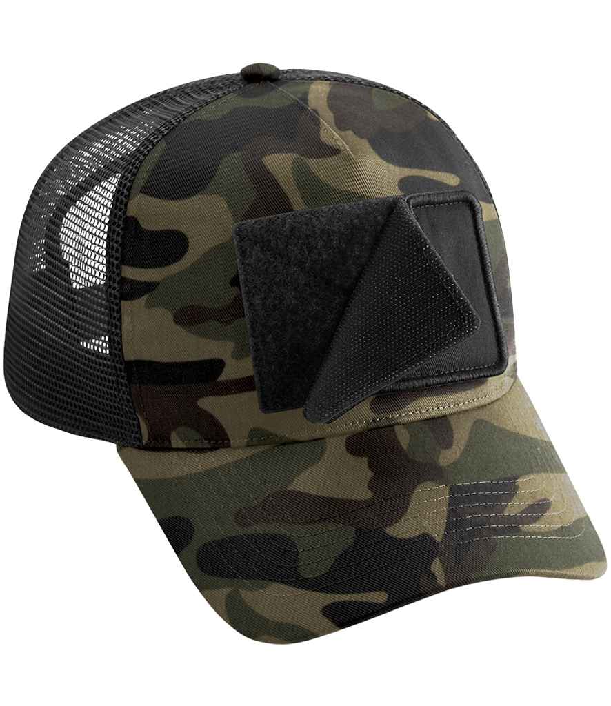 Beechfield Patch Snapback Trucker Cap - Jungle Camo