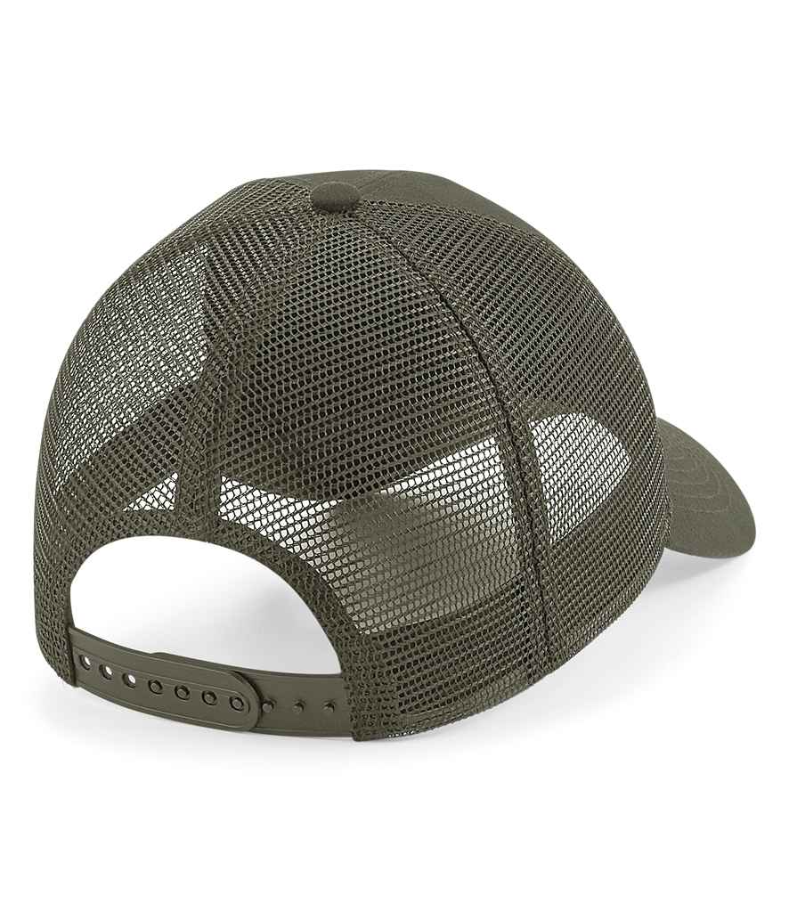 Beechfield Patch Snapback Trucker Cap - Military Green