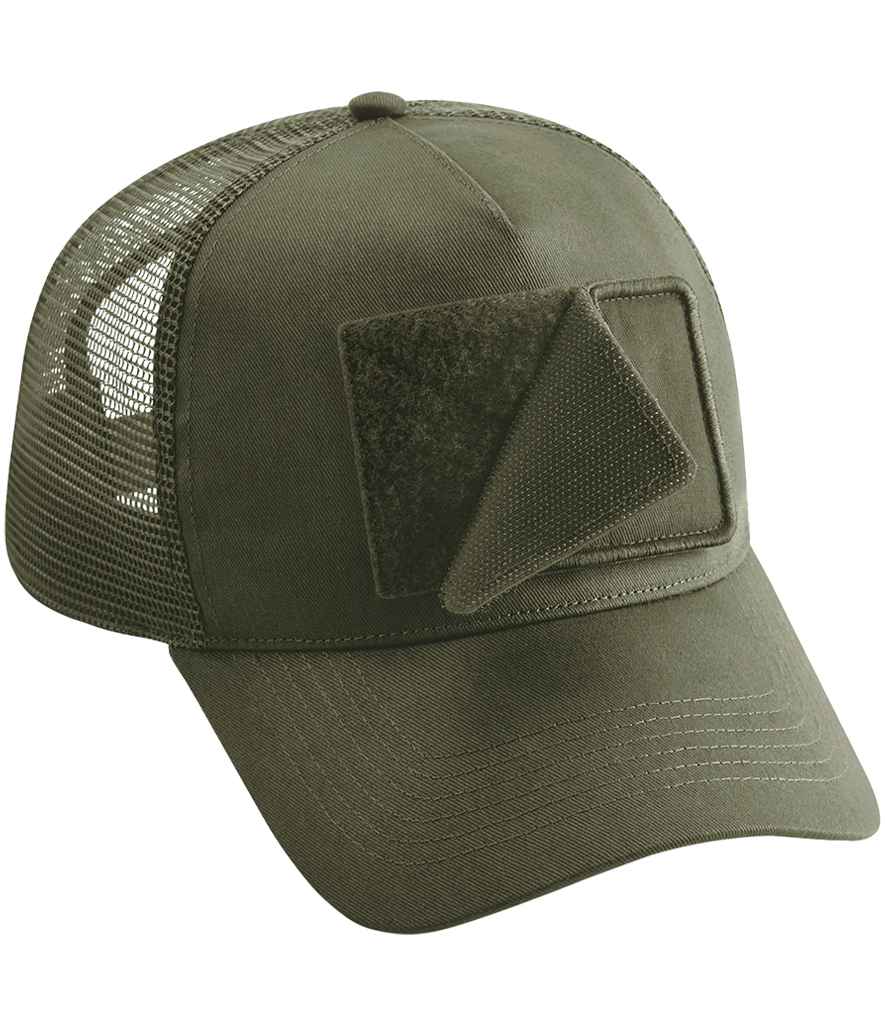 Beechfield Patch Snapback Trucker Cap - Military Green