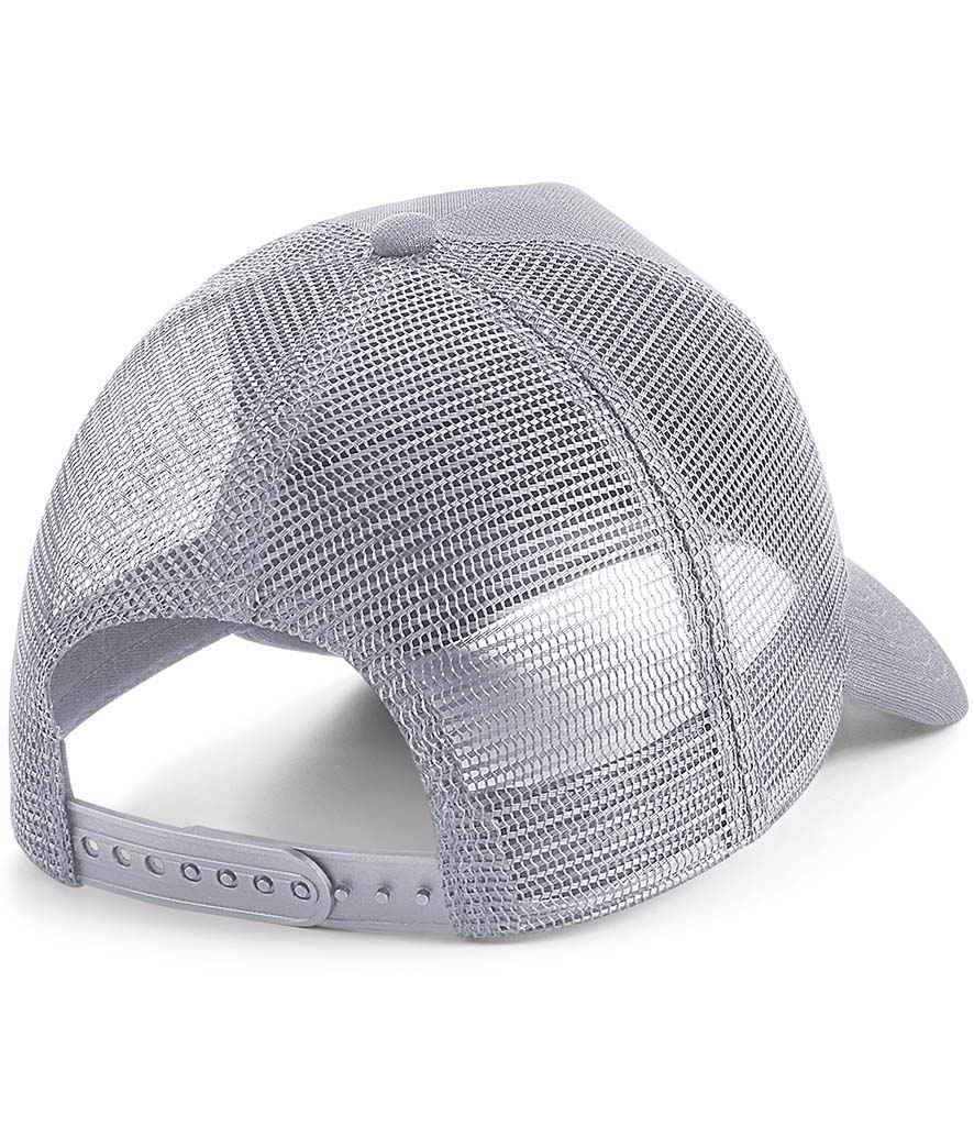 Beechfield Microknit Snapback Trucker Cap - Light Grey