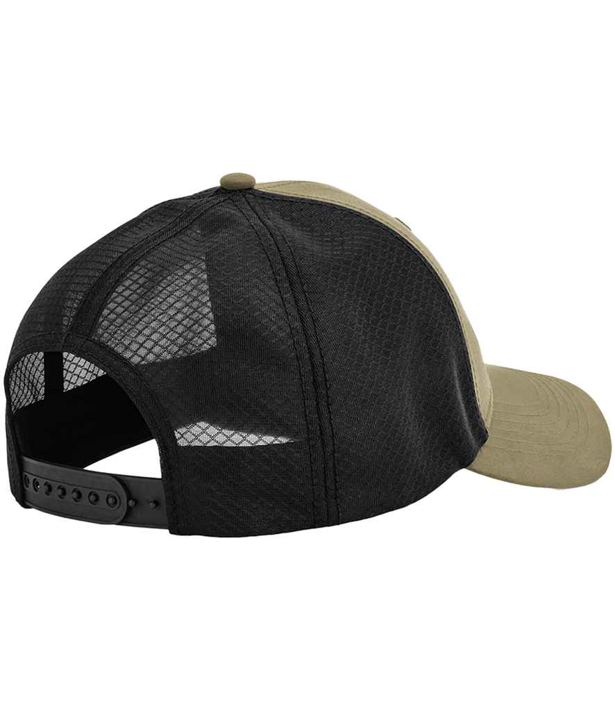 Beechfield Technical Mesh Trucker Cap - Desert Sand/Black