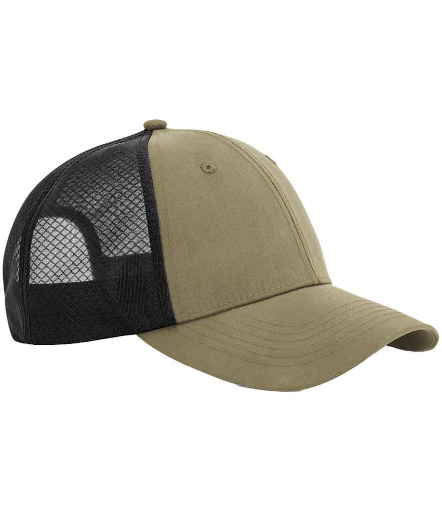 Beechfield Technical Mesh Trucker Cap - Desert Sand/Black