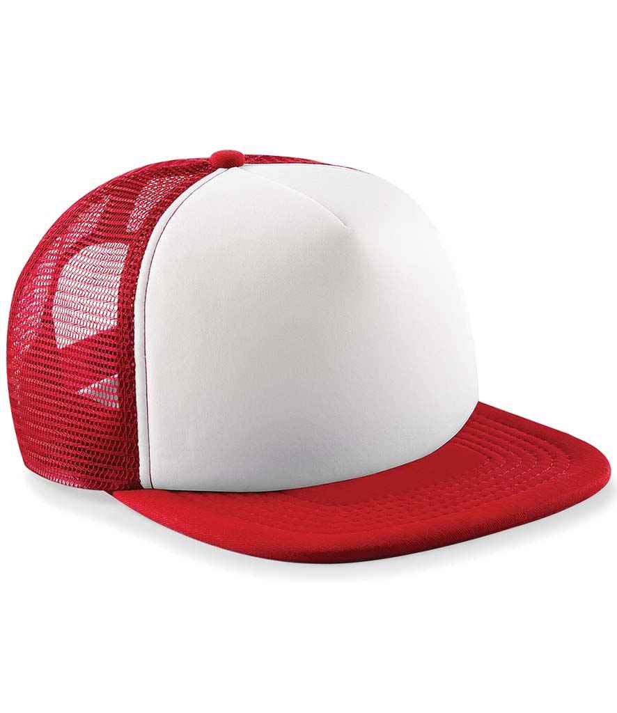 Beechfield Kids Vintage Snapback Trucker Cap - Classic Red/White