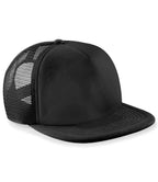 Beechfield Vintage Snapback Trucker Cap - Black/Black