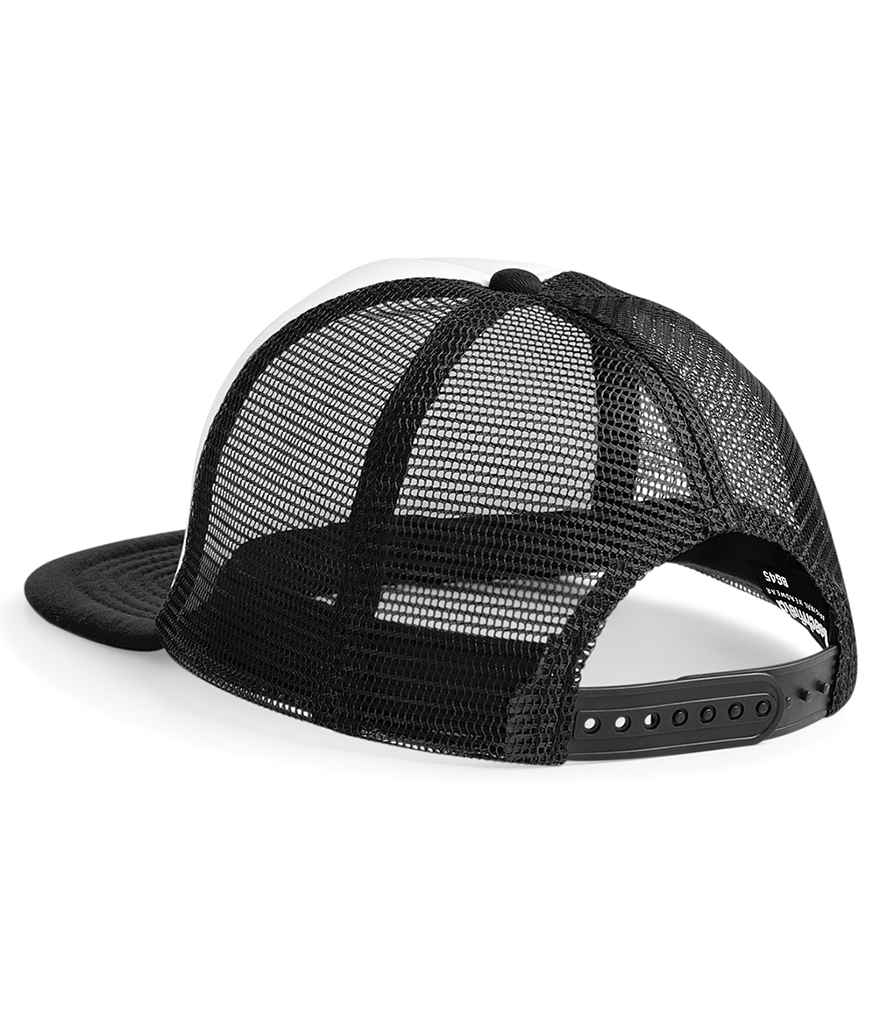 Beechfield Vintage Snapback Trucker Cap - Black/White