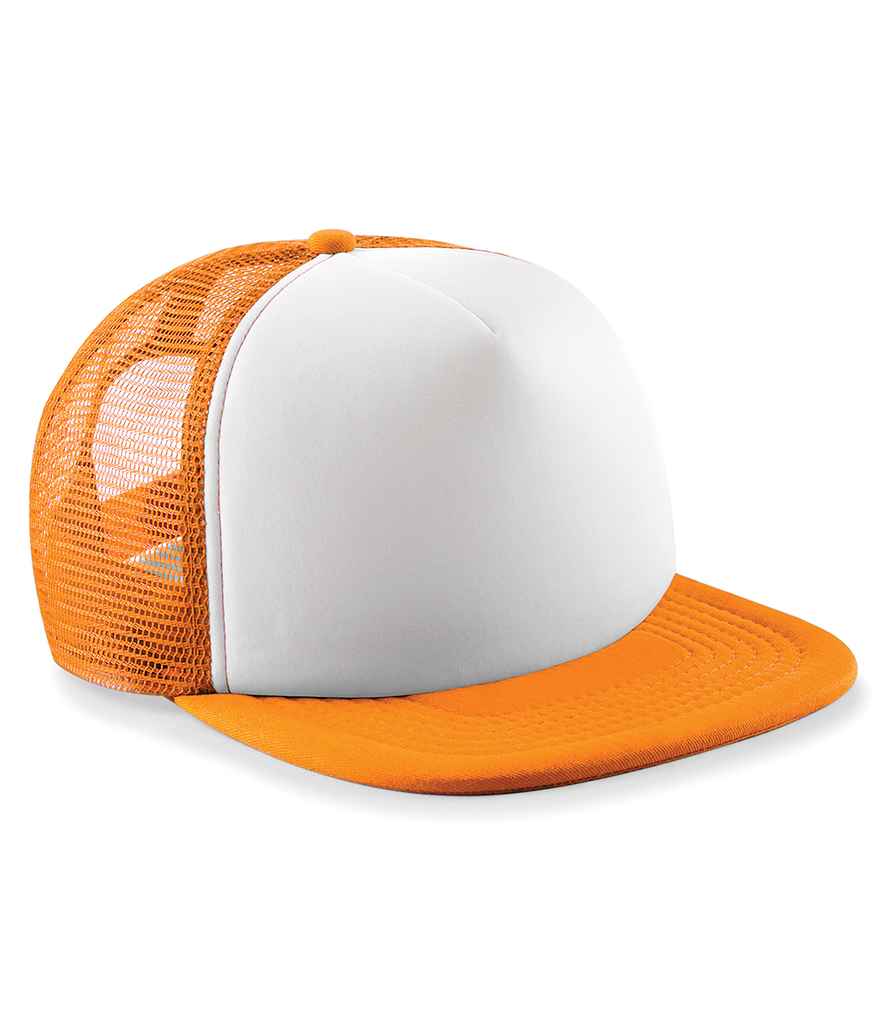 Beechfield Vintage Snapback Trucker Cap - Orange/White