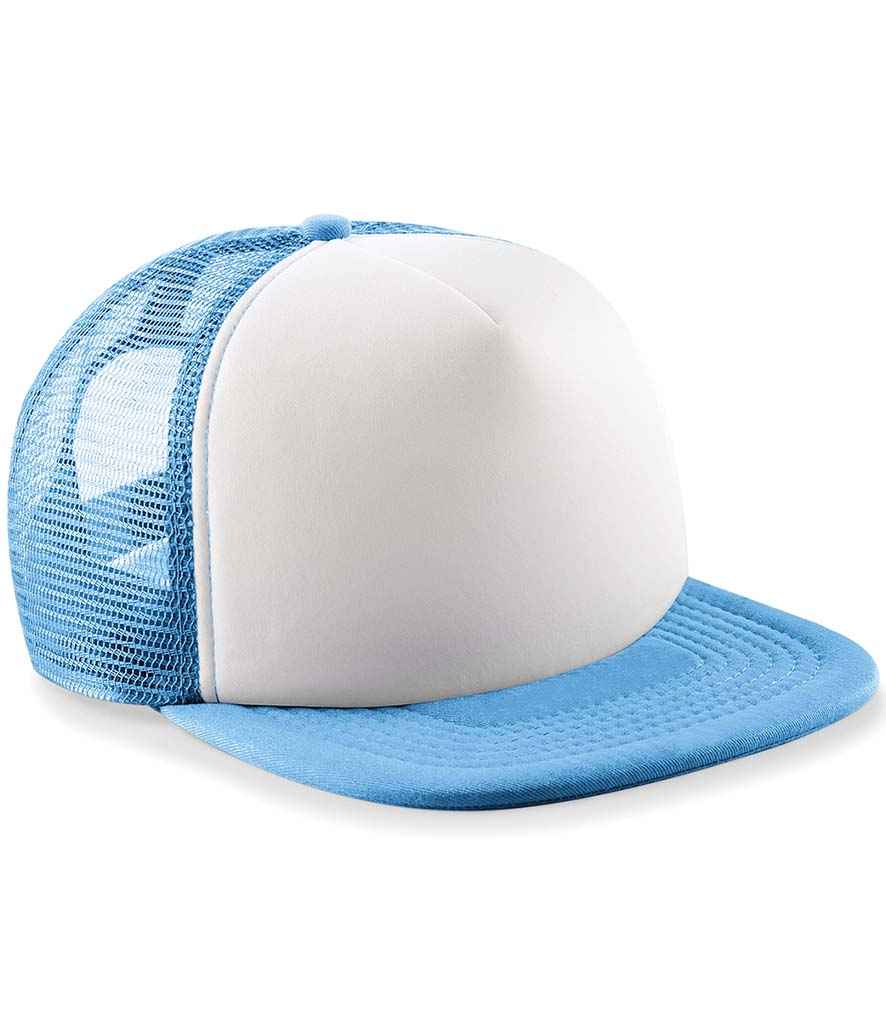 Beechfield Vintage Snapback Trucker Cap - Sky Blue/White