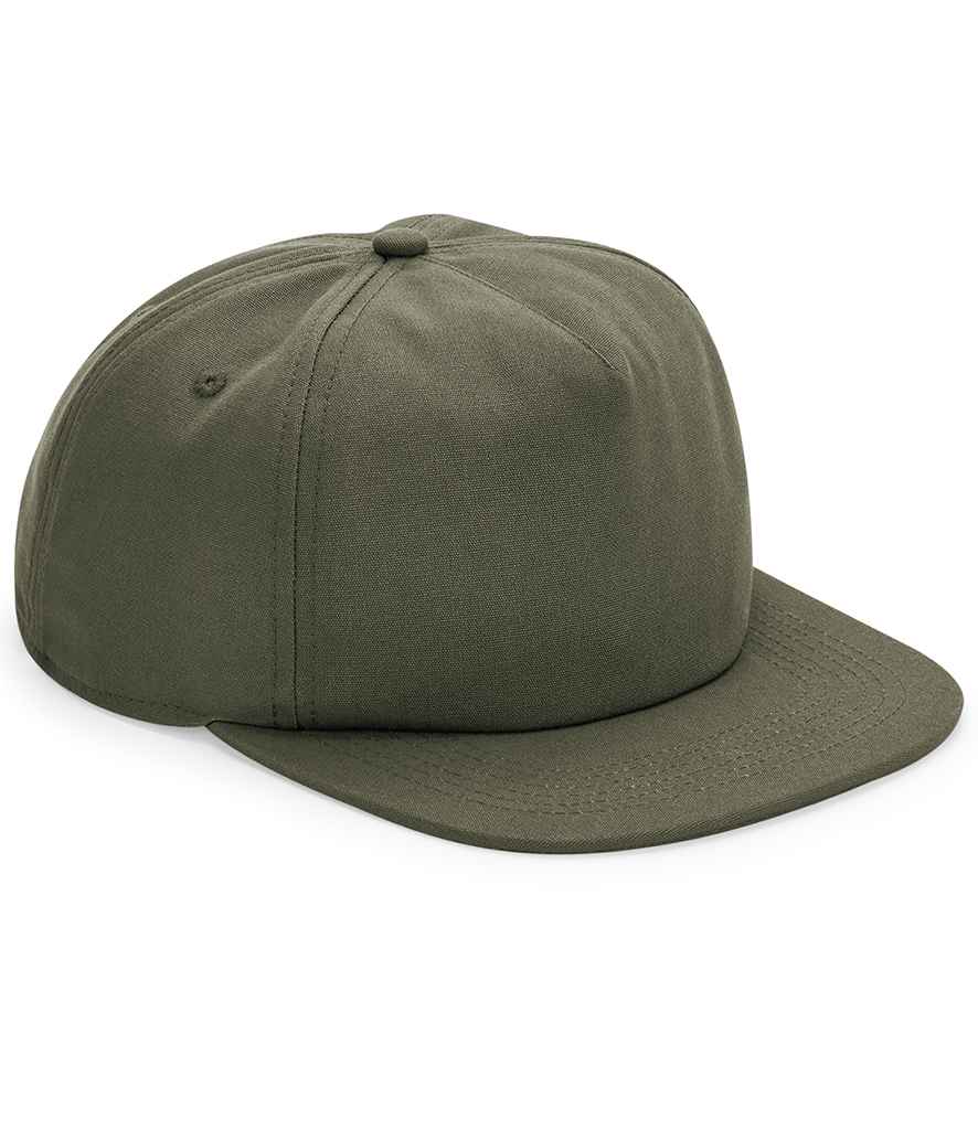 Beechfield Organic Cotton Unstructured 5 Panel Cap - Olive Green