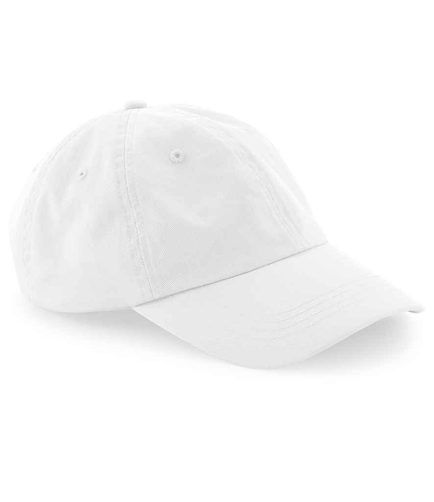 Beechfield Organic Cotton 6 Panel Dad Cap - White
