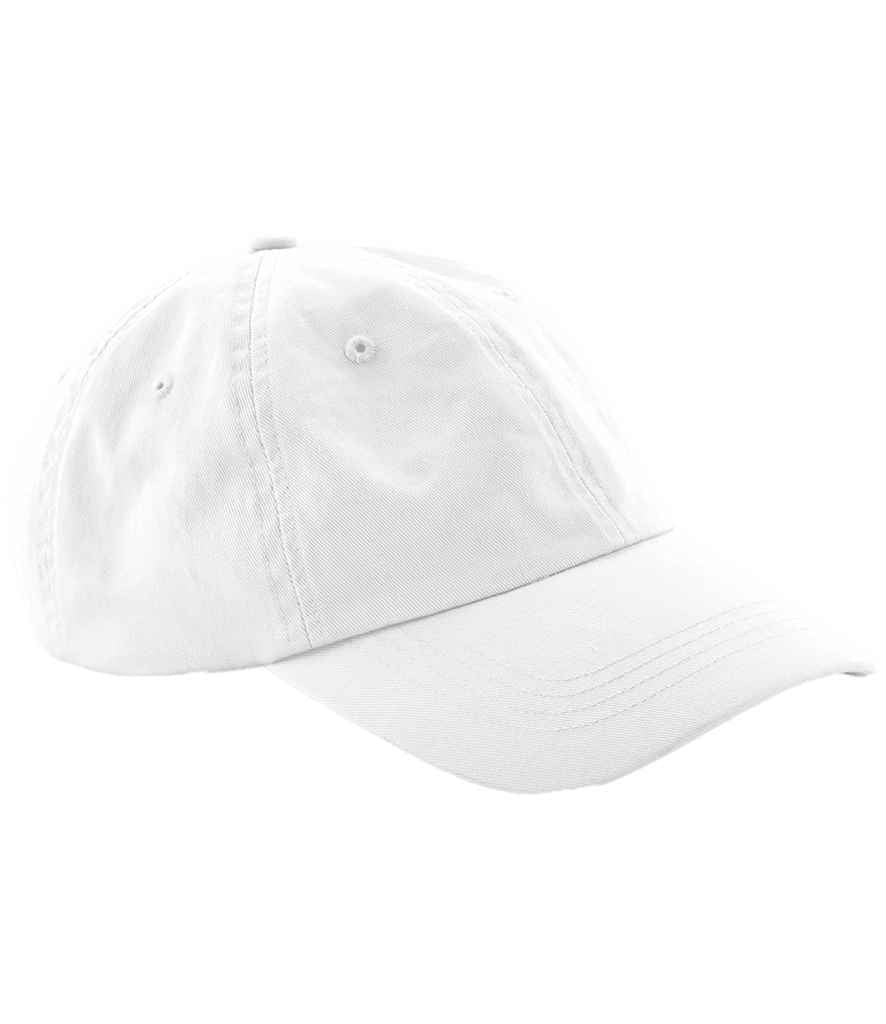 Beechfield Low Profile 6 Panel Dad Cap - White