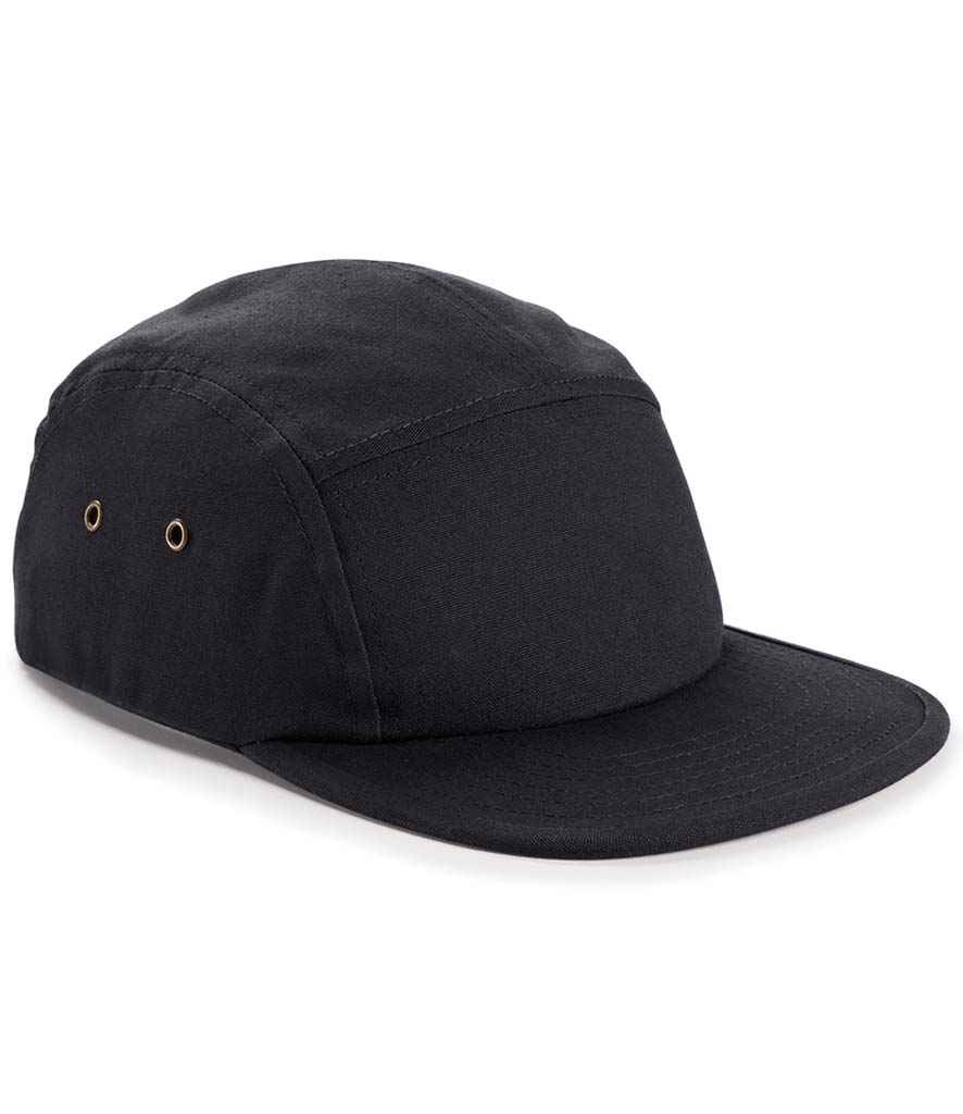 Beechfield Canvas 5 Panel Cap - Black