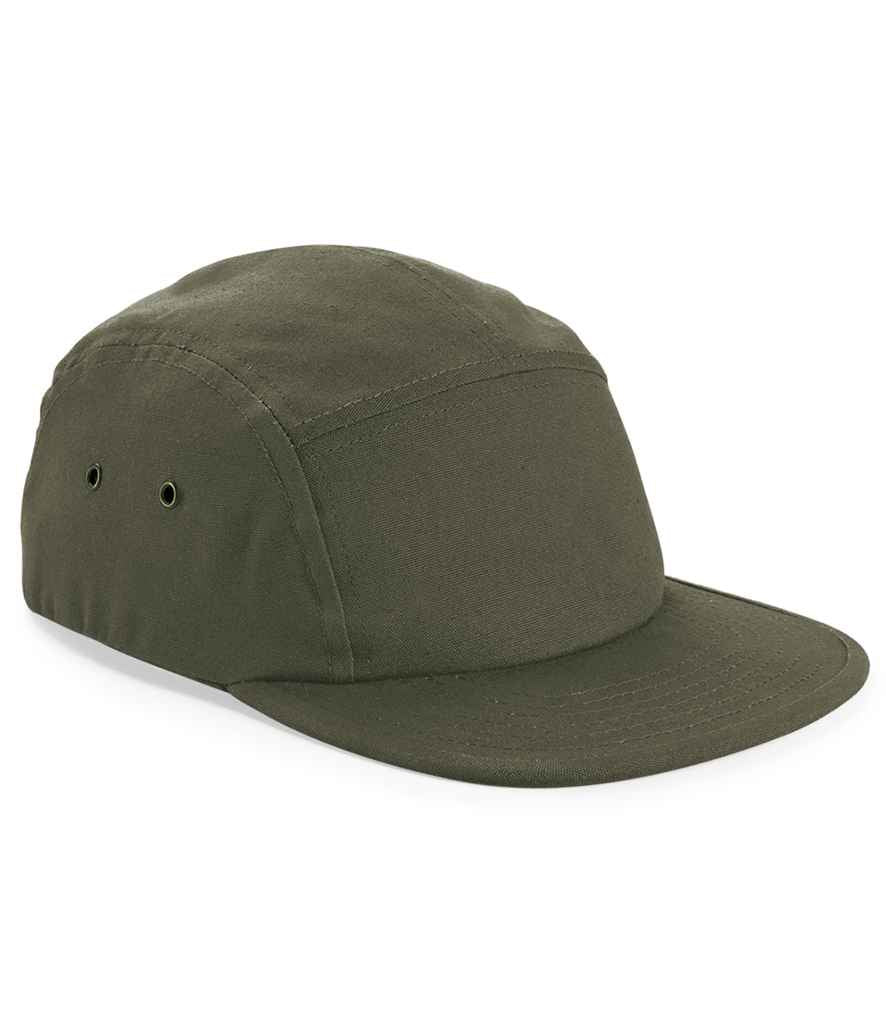 Beechfield Canvas 5 Panel Cap - Olive Green