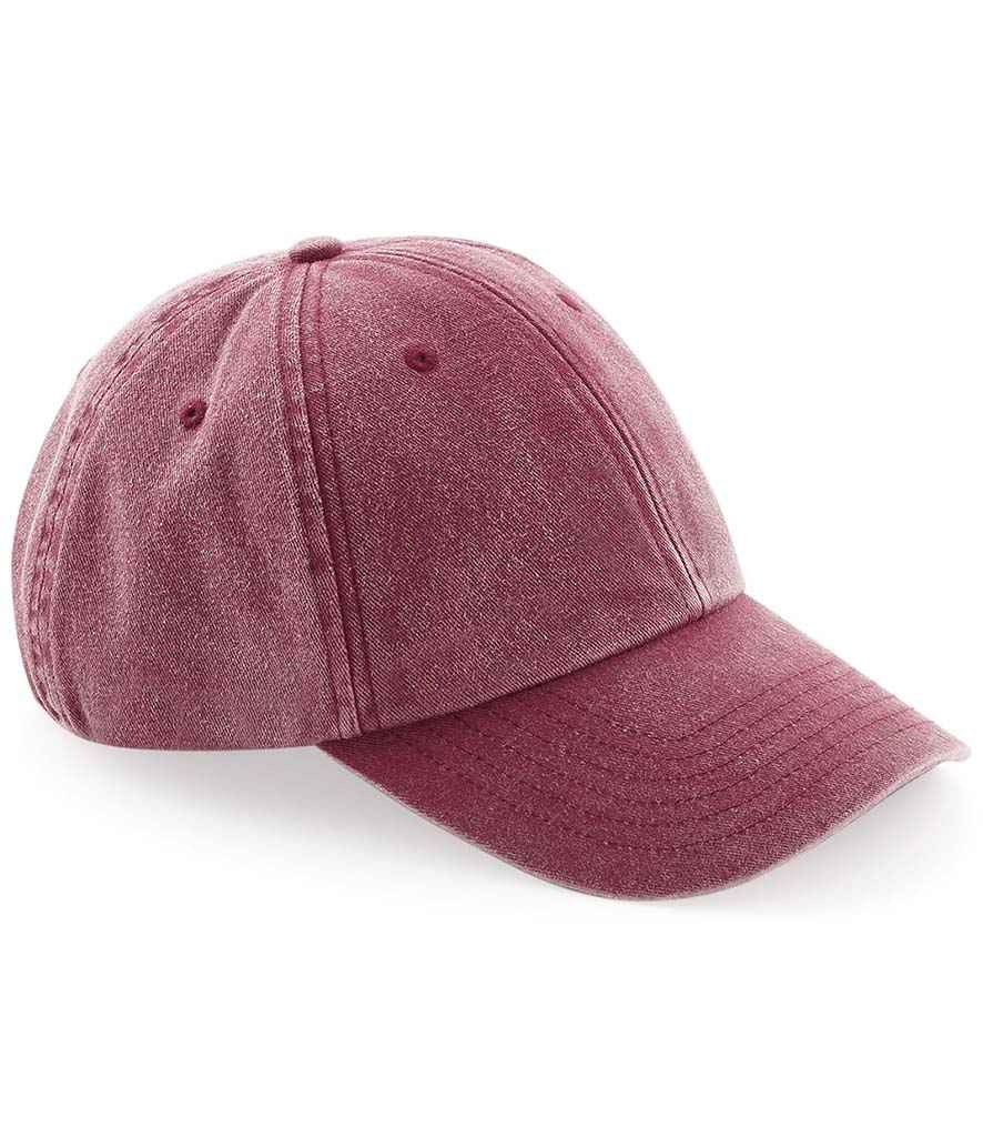 Beechfield Low Profile Vintage Cap - Vintage Red