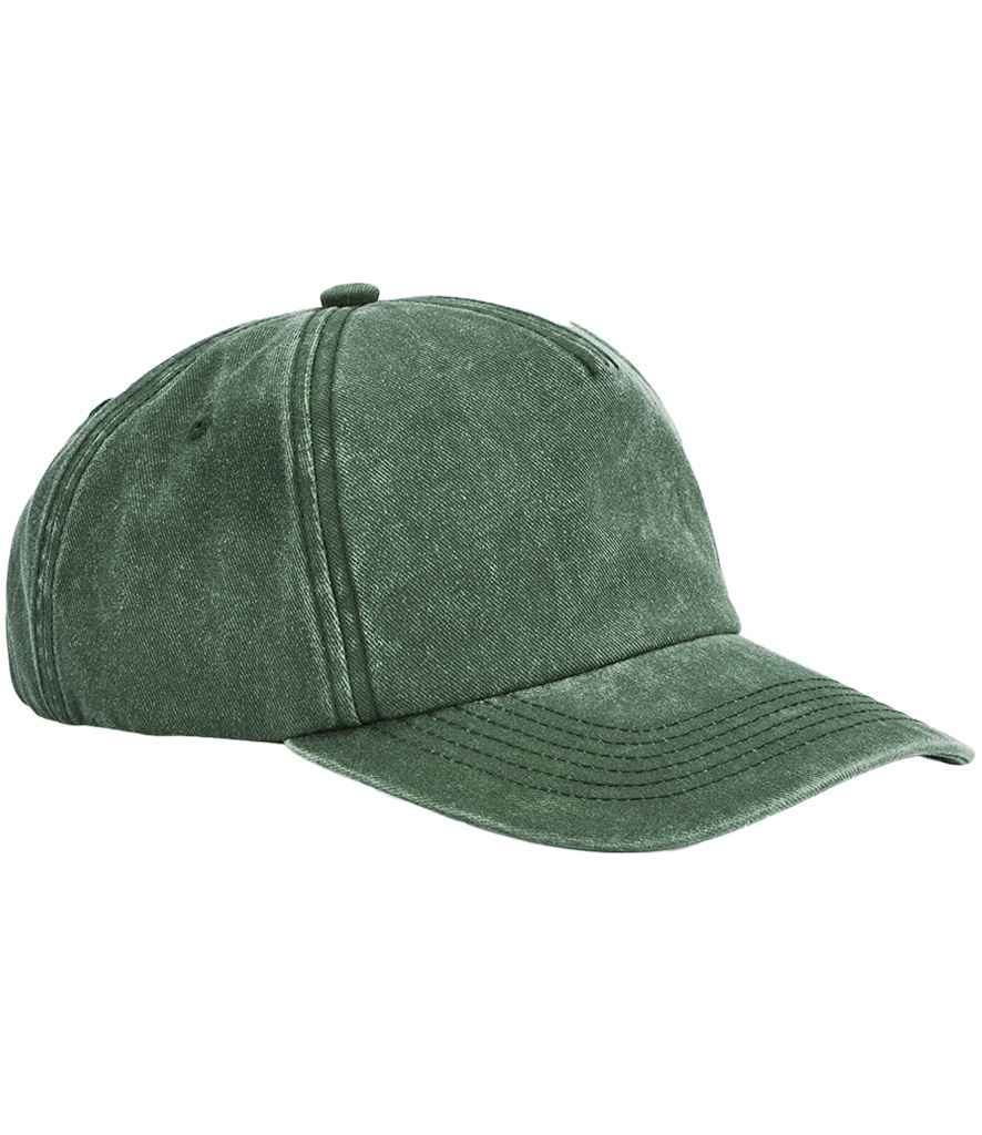 Beechfield Relaxed 5 Panel Vintage Cap - Vintage Bottle Green