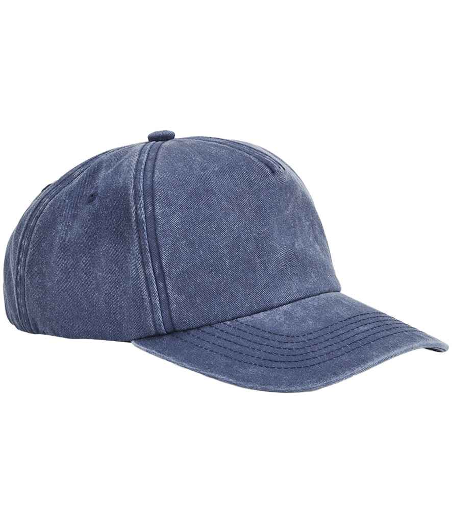 Beechfield Relaxed 5 Panel Vintage Cap - Vintage Denim