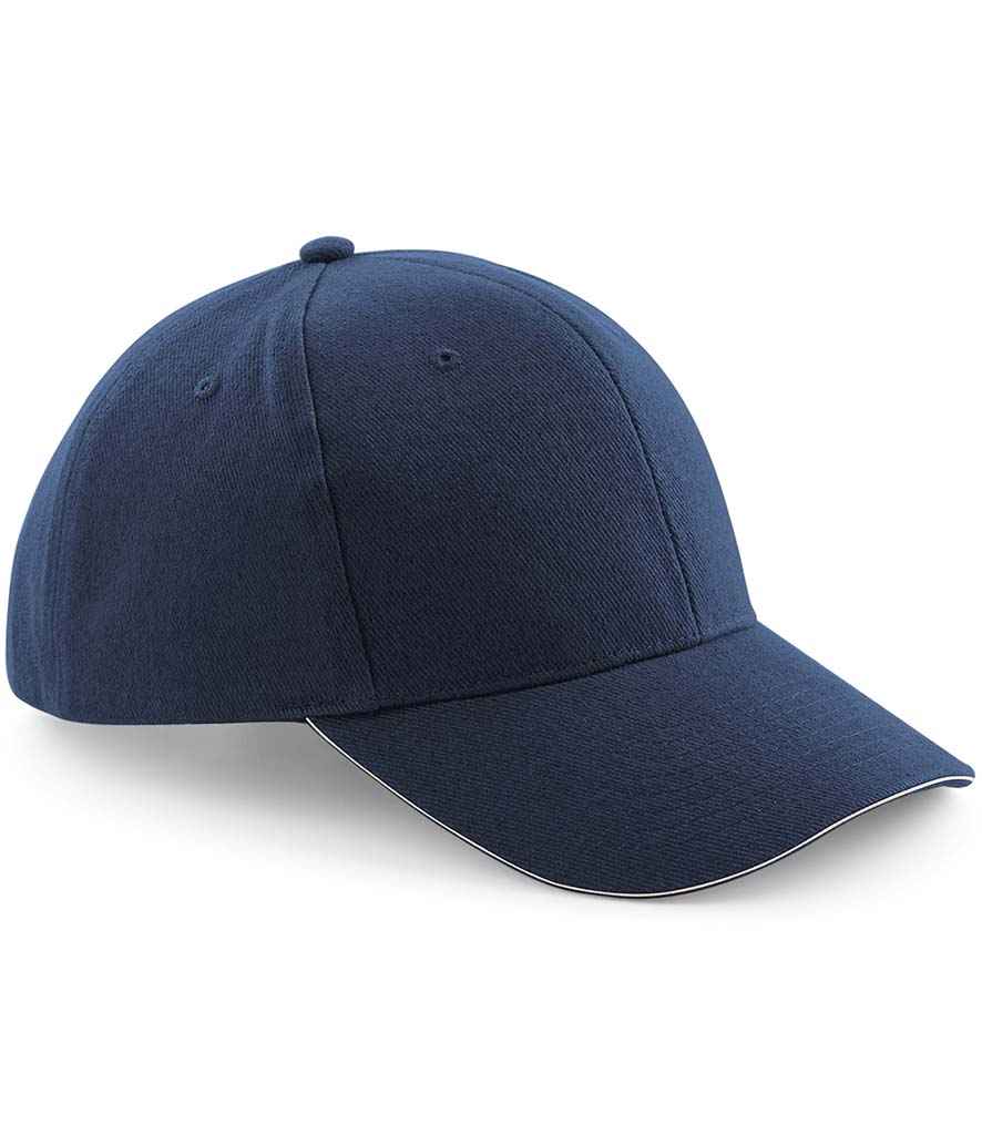 Beechfield Pro-Style Heavy Brushed Cotton Cap - Navy/Stone