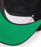 Beechfield Original Flat Peak Snapback Cap - Black/Black