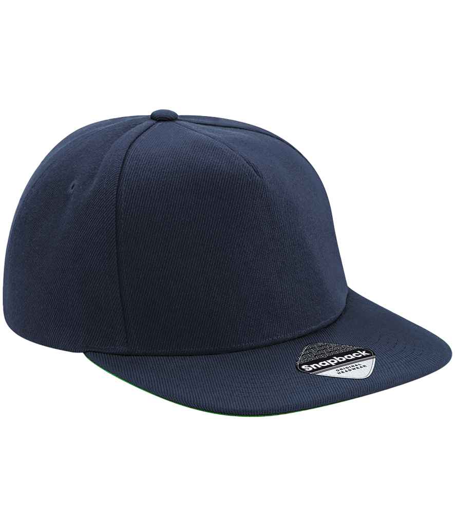 Beechfield Original Flat Peak Snapback Cap - French Navy/French Navy