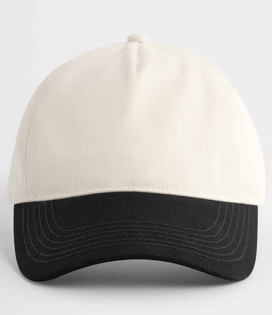 Beechfield Contrast Peak Leisure Cap - Natural/Black