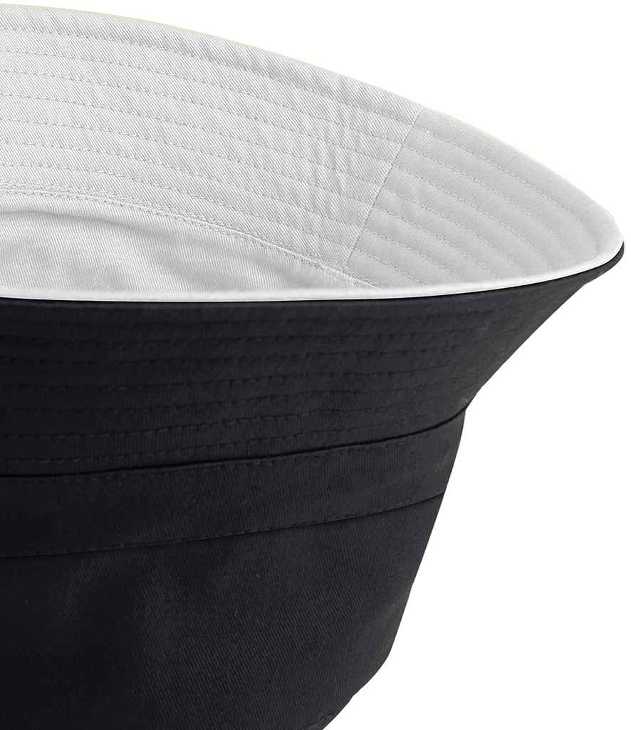 Beechfield Reversible Bucket Hat - Black/Light Grey