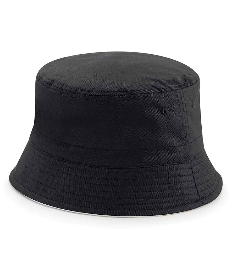 Beechfield Reversible Bucket Hat - Black/Light Grey