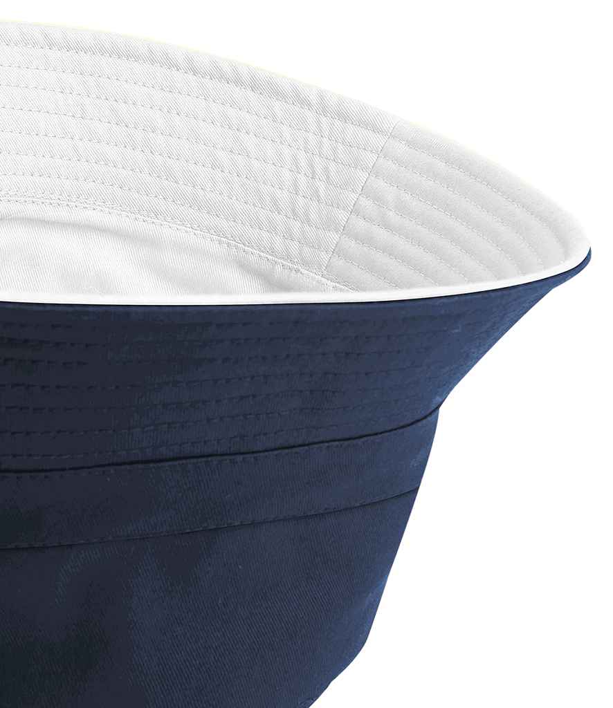 Beechfield Reversible Bucket Hat - French Navy/White