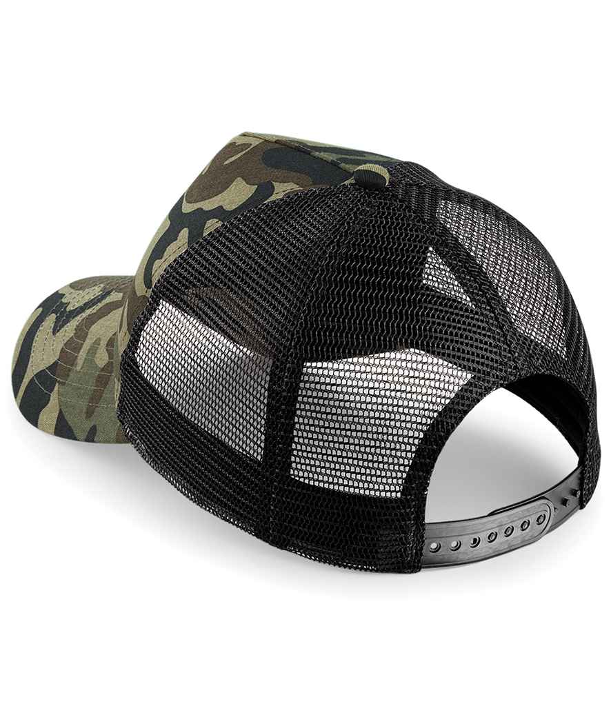 Beechfield Camo Snapback Trucker Cap - Jungle Camo