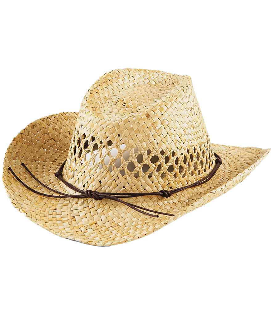 Beechfield Straw Cowboy Hat - Natural