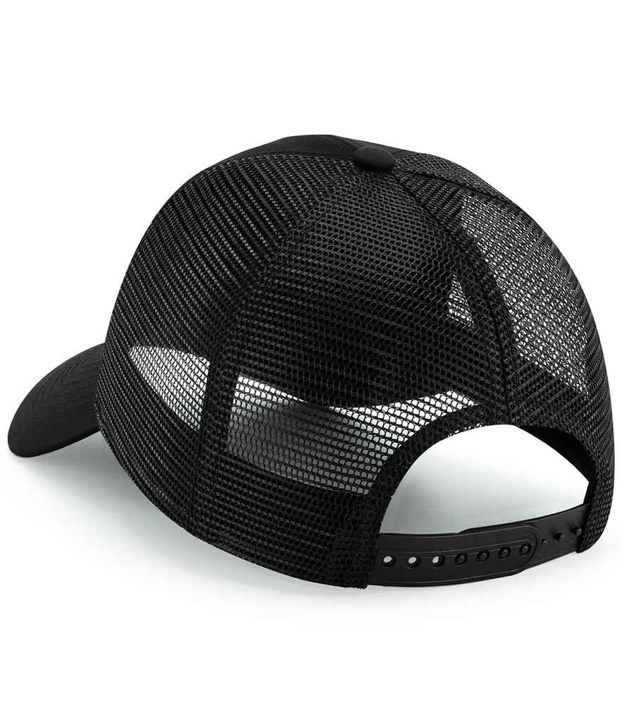 Beechfield Recycled 6 Panel Snapback Trucker Cap - Black