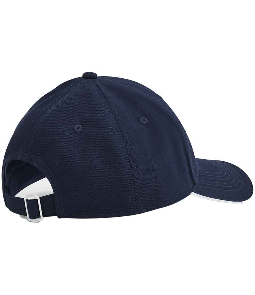 Beechfield EarthAware® Classic Organic Cotton 6 Panel Sandwich Peak Cap - French Navy/White