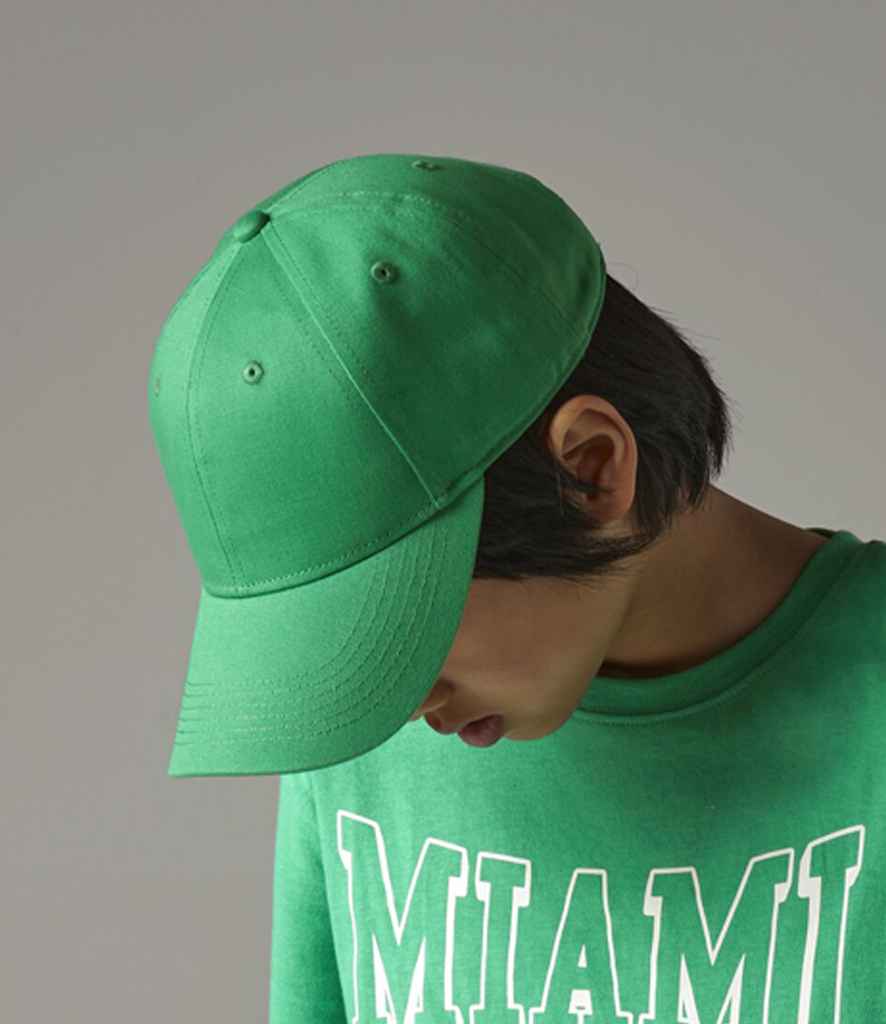 Beechfield EarthAware® Junior Classic Organic Cotton 6 Panel Cap - Kelly Green