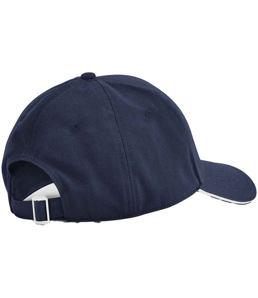 Beechfield EarthAware® Classic Organic Cotton 5 Panel Sandwich Peak Cap - French Navy/White