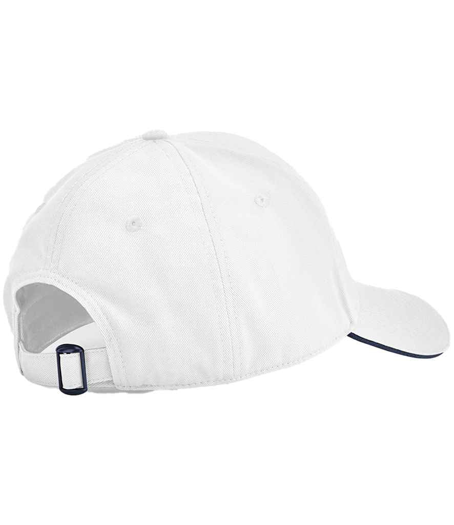 Beechfield EarthAware® Classic Organic Cotton 5 Panel Sandwich Peak Cap - White/French Navy