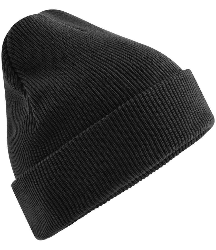 Beechfield Organic Cotton Original Heavyweight Cuffed Beanie - Black
