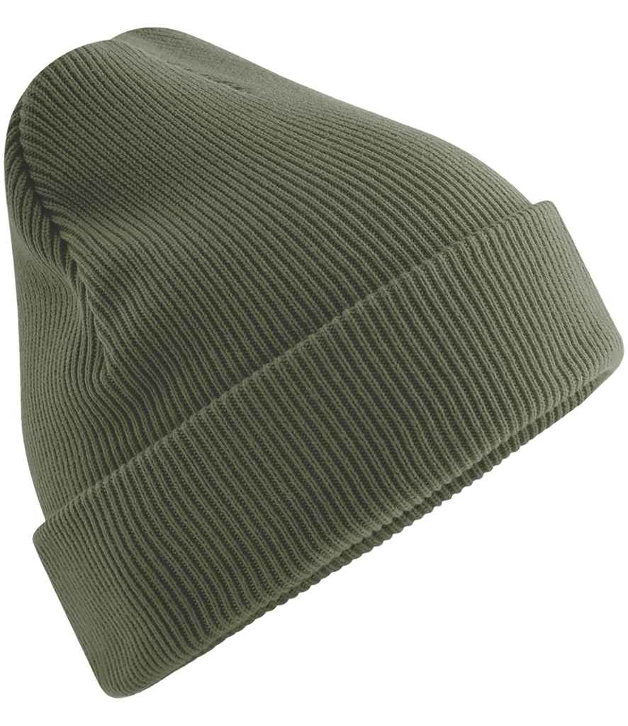 Beechfield Organic Cotton Original Heavyweight Cuffed Beanie - Olive Green