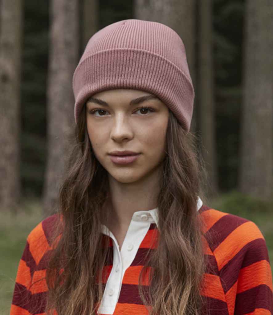 Beechfield Organic Cotton Original Heavyweight Cuffed Beanie - Rose