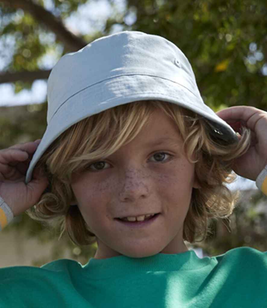 Beechfield Kids Organic Cotton Bucket Hat - Powder Blue