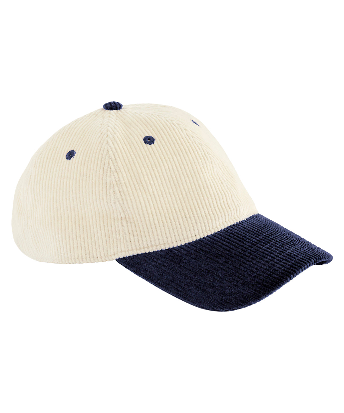 Contrast peak corduroy cap
