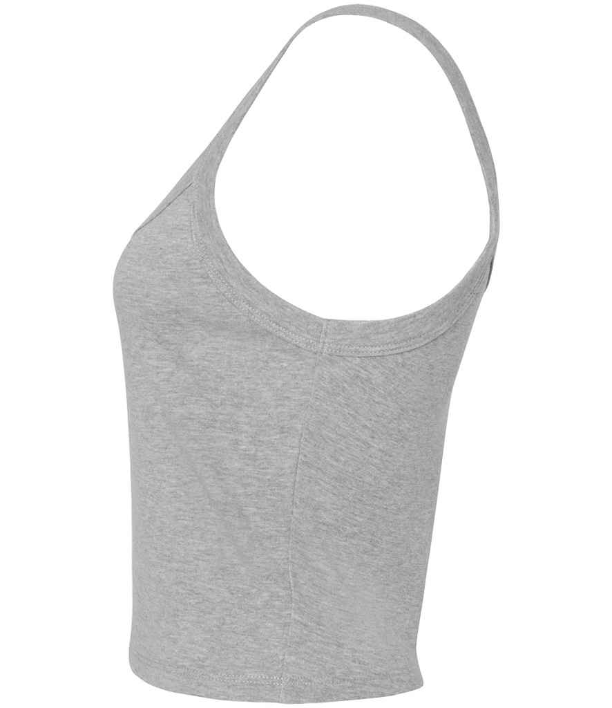 Bella Ladies Micro Rib Spaghetti Strap Tank Top - Athletic Heather