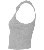 Bella Ladies Micro Rib Racer Tank Top - Athletic Heather