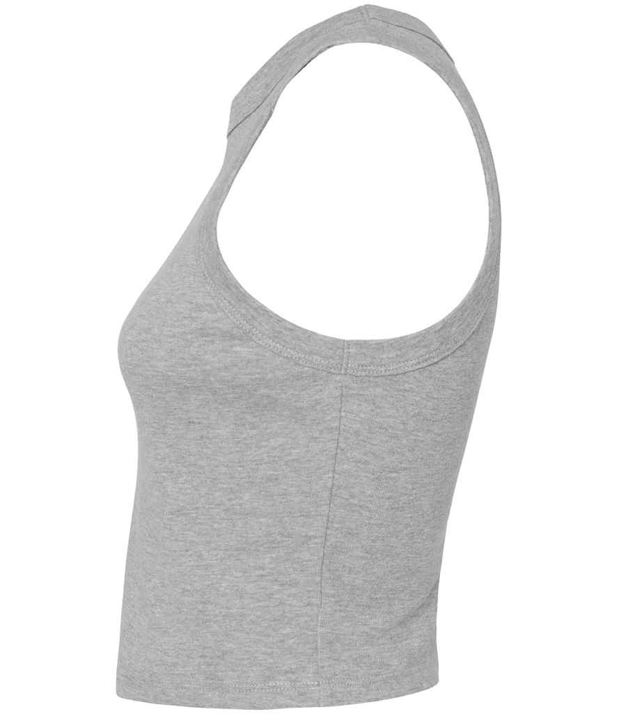 Bella Ladies Micro Rib Racer Tank Top - Athletic Heather