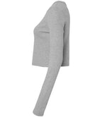 Bella Micro Rib Long Sleeve Baby T-Shirt - Athletic Heather