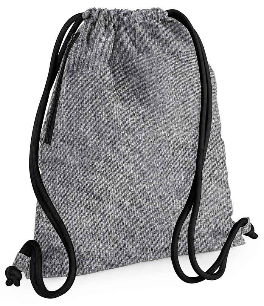 BagBase Icon Gymsac - Grey Marl/Black