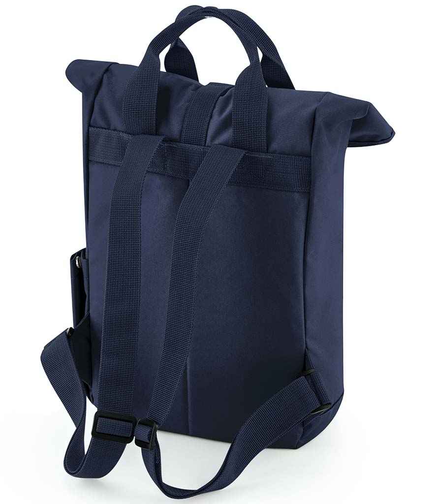 BagBase Recycled Mini Twin Handle Roll-Top Backpack - Navy Dusk